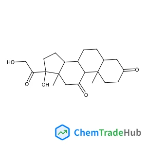 (5beta)-17,21-Dihydroxypregnane-3,11,20-trione structure