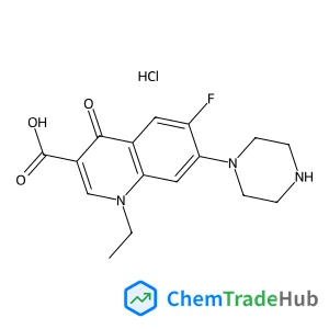 1-Ethyl-6-fluoro-4-oxo-7-(1-piperazinyl)-1,4-dihydro-3-quinolinecarboxylic acid hydrochloride (1:1)