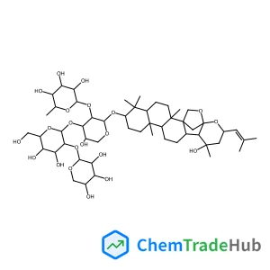 (2R,3R,4S,5R,6R)-2-[(2S,3R,4S,5S)-4-[(2S,3R,4S,5S,6R)-4,5-dihydroxy-6-(hydroxymethyl)-3-[(2S,3R,4S,5R)-3,4,5-trihydroxyoxan-2-yl]oxyoxan-2-yl]oxy-5-hydroxy-2-[[(1S,2R,5R,7S,10R,11R,14R,15S,16S,18R,20S)-16-hydroxy-2,6,6,10,16-pentamethyl-18-(2-methylprop-1-enyl)-19,21-dioxahexacyclo[18.2.1.01,14.02,11.05,10.015,20]tricosan-7-yl]oxy]oxan-3-yl]oxy-6-methyloxane-3,4,5-triol