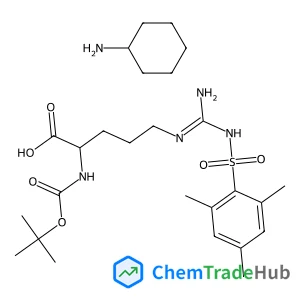 N~5~-[N-(Mesitylsulfonyl)carbamimidoyl]-N~2~-{[(2-methyl-2-propanyl)oxy]carbonyl}-D-ornithine - cyclohexanamine (1:1)