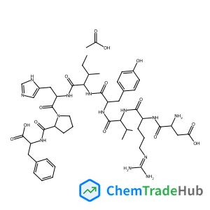 L-alpha-Aspartyl-N~5~-(diaminomethylene)-L-ornithyl-L-valyl-L-tyrosyl-L-isoleucyl-L-histidyl-L-prolyl-L-phenylalanine acetate (1:1)