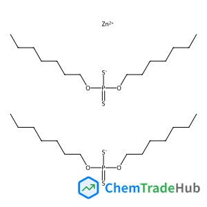 Zinc bis(O,O-diheptyl phosphorodithioate) structure
