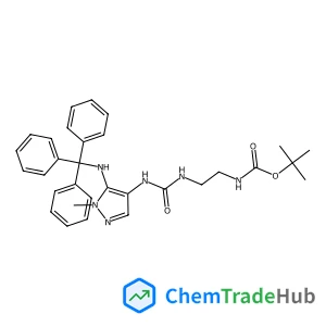 2-Methyl-2-propanyl [2-({[1-methyl-5-(tritylamino)-1H-pyrazol-4-yl]carbamoyl}amino)ethyl]carbamate