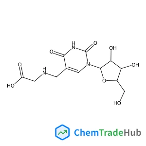 [({1-[(2R,3R,4S,5R)-3,4-Dihydroxy-5-(hydroxymethyl)tetrahydro-2-furanyl]-2,4-dioxo-1,2,3,4-tetrahydro-5-pyrimidinyl}methyl)amino]acetic acid