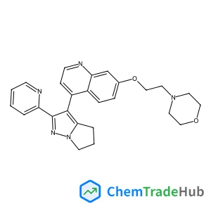 7-[2-(4-Morpholinyl)ethoxy]-4-[2-(2-pyridinyl)-5,6-dihydro-4H-pyrrolo[1,2-b]pyrazol-3-yl]quinoline