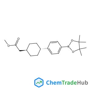 methyl trans-2-[4-[4-(4,4,5,5-tetramethyl-1,3,2-dioxaborolan-2-yl)phenyl]cyclohexyl]acetate