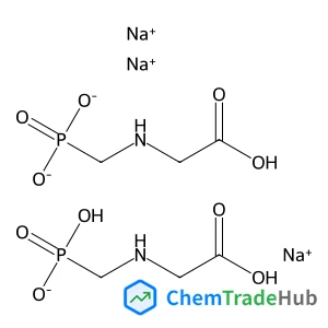 Acetate, 2-[(phosphonatomethyl)amino]-, sodium salt (2:3)
