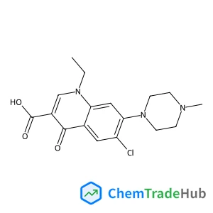 6-Chloro-1-ethyl-7-(4-methyl-1-piperazinyl)-4-oxo-1,4-dihydro-3-quinolinecarboxylic acid