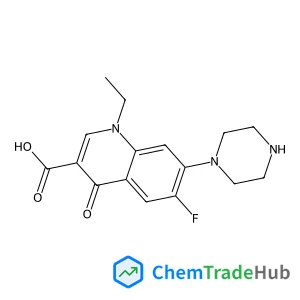 1-Ethyl-6-fluoro-4-oxo-7-(1-piperazinyl)-1,4-dihydro-3-quinolinecarboxylic acid