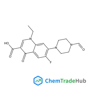 1-Ethyl-6-fluoro-7-(4-formyl-1-piperazinyl)-4-oxo-1,4-dihydro-3-quinolinecarboxylic acid