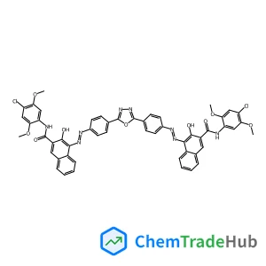 4,4'-{1,3,4-Oxadiazole-2,5-diylbis[4,1-phenylene(Z)-2,1-diazenediyl]}bis[N-(4-chloro-2,5-dimethoxyphenyl)-3-hydroxy-2-naphthamide]