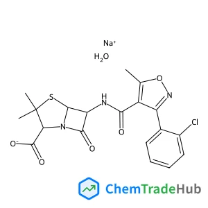 sodium (2S,5R,6R)-6-[3-(2-chlorophenyl)-5-methyl-1,2-oxazole-4-amido]-3,3-dimethyl-7-oxo-4-thia-1-azabicyclo[3.2.0]heptane-2-carboxylate hydrate