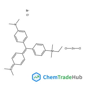 [4-([4-(Dimethylamino)phenyl]{4-[ethyl(dimethyl)ammonio]phenyl}methylene)-2,5-cyclohexadien-1-ylidene](dimethyl)ammonium bromide chloride dichlorozinc (1:1:1:1)