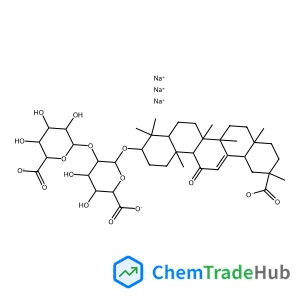 Trisodium (3beta)-3-{[2-O-(beta-D-glucopyranuronosyl)-alpha-D-glucopyranuronosyl]oxy}-11-oxoolean-12-en-30-oate