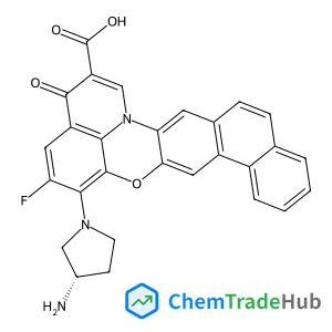 6-[(3S)-3-Amino-1-pyrrolidinyl]-5-fluoro-3-oxo-3H-naphtho[2,1-b]pyrido[3,2,1-kl]phenoxazine-2-carboxylic acid