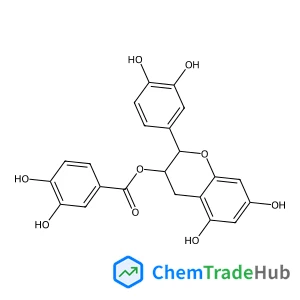 Benzoic acid, 3,4-dihydroxy-, 2-(3,4-dihydroxyphenyl)-3,4-dihydro-5,7-dihydroxy-2H-1-benzopyran-3-yl ester, (2R-trans)-