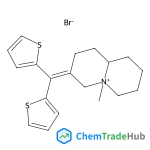 2H-Quinolizinium, 3-(di-2-thienylmethylene)octahydro-5-methyl-,bromide, (5R,9aR)-rel-