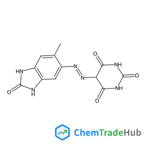 5-[(E)-(6-Methyl-2-oxo-2,3-dihydro-1H-benzimidazol-5-yl)diazenyl]-2,4,6(1H,3H,5H)-pyrimidinetrione