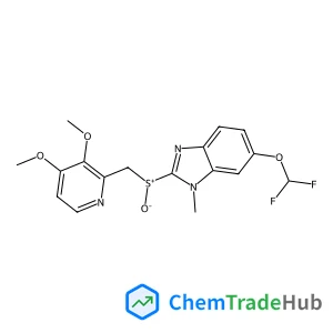 [6-(Difluoromethoxy)-1-methyl-1H-benzimidazol-2-yl][(3,4-dimethoxy-2-pyridinyl)methyl]sulfoniumolate