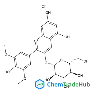 5,7-Dihydroxy-2-(4-hydroxy-3,5-dimethoxyphenyl)-3-chromeniumyl beta-D-glucopyranoside chloride