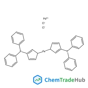 Iron(2+) 2-(diphenylphosphino)-2,4-cyclopentadienide - dichloropalladium (1:2:1)