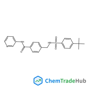 4-[({[4-(2-Methyl-2-propanyl)phenyl]sulfonyl}amino)methyl]-N-(3-pyridinyl)benzamide
