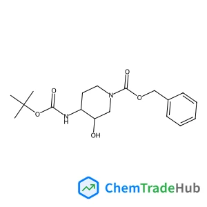 Benzyl (3R,4R)-3-hydroxy-4-({[(2-methyl-2-propanyl)oxy]carbonyl}amino)-1-piperidinecarboxylate