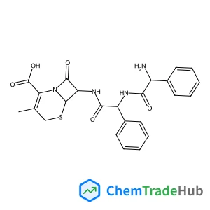 (6R,7R)-7-{[(2R)-2-{[(2R)-2-Amino-2-phenylacetyl]amino}-2-phenylacetyl]amino}-3-methyl-8-oxo-5-thia-1-azabicyclo[4.2.0]oct-2-ene-2-carboxylic acid