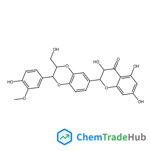 (2R,3R)-3,5,7-Trihydroxy-2-[2-(4-hydroxy-3-methoxyphenyl)-3-(hydroxymethyl)-2,3-dihydro-1,4-benzodioxin-6-yl]-2,3-dihydro-4H-chromen-4-one