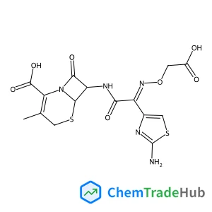 (6R,7R)-7-({(2E)-2-(2-Amino-1,3-thiazol-4-yl)-2-[(carboxymethoxy)imino]acetyl}amino)-3-methyl-8-oxo-5-thia-1-azabicyclo[4.2.0]oct-2-ene-2-carboxylic acid