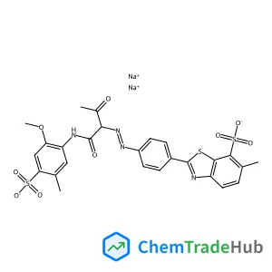 Disodium 2-{4-[(E)-{1-[(2-methoxy-5-methyl-4-sulfonatophenyl)amino]-1,3-dioxo-2-butanyl}diazenyl]phenyl}-6-methyl-1,3-benzothiazole-7-sulfonate