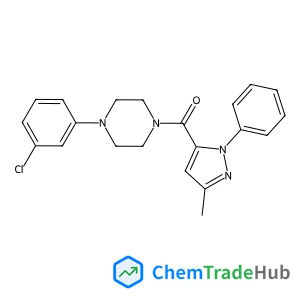 1-(3-Chlorophenyl)-4-[(3-methyl-1-phenyl-1H-pyrazol-5-YL)carbonyl]piperazine