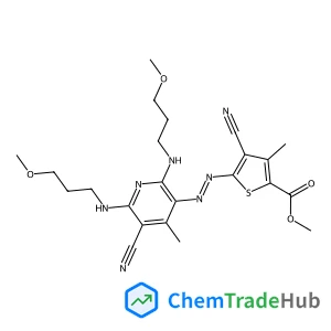 Methyl 4-cyano-5-[(E)-{5-cyano-2,6-bis[(3-methoxypropyl)amino]-4-methyl-3-pyridinyl}diazenyl]-3-methyl-2-thiophenecarboxylate
