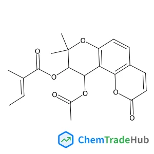 (9S,10S)-10-Acetoxy-8,8-dimethyl-2-oxo-9,10-dihydro-2H,8H-pyrano[2,3-f]chromen-9-yl (2Z)-2-methyl-2-butenoate