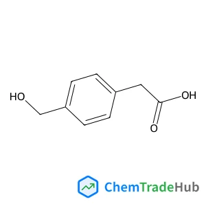 [4-(Hydroxymethyl)phenyl]acetic acid structure