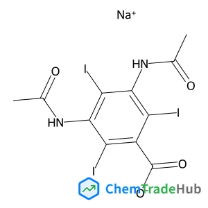Sodium 3,5-diacetamido-2,4,6-triiodobenzoate