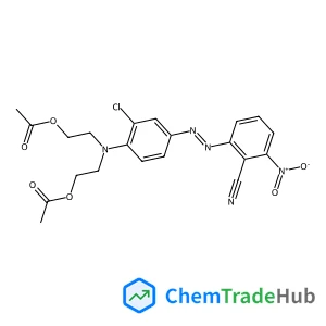 2-((4-((2-Cyano-3-nitrophenyl)azo)-2-chlorophenyl)(2-acetoxyethyl)amino)ethyl acetate