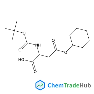 (2S)-4-(Cyclohexyloxy)-2-({[(2-methyl-2-propanyl)oxy]carbonyl}amino)-4-oxobutanoic acid