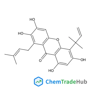 2,3,6,8-Tetrahydroxy-5-(2-methyl-3-buten-2-yl)-1-(3-methyl-2-buten-1-yl)-9H-xanthen-9-one Chemical_Structure_Of