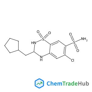 6-Chloro-3-(cyclopentylmethyl)-3,4-dihydro-2H-1,2,4-benzothiadiazine-7-sulfonamide 1,1-dioxide