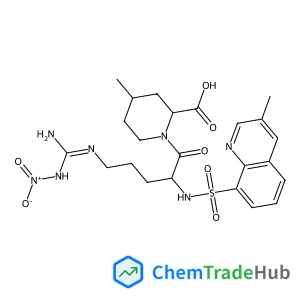 (2R,4R)-4-Methyl-1-{N~2~-[(3-methyl-8-quinolinyl)sulfonyl]-N~5~-(N-nitrocarbamimidoyl)-L-ornithyl}-2-piperidinecarboxylic acid