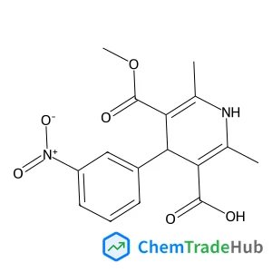 5-(Methoxycarbonyl)-2,6-dimethyl-4-(3-nitrophenyl)-1,4-dihydro-3-pyridinecarboxylic acid