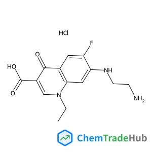 7-[(2-Aminoethyl)amino]-1-ethyl-6-fluoro-4-oxo-1,4-dihydro-3-quinolinecarboxylic acid hydrochloride (1:1)
