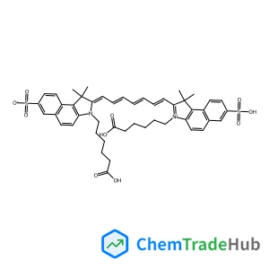 3-(5-Carboxypentyl)-2-{(1E,3E,5E,7E)-7-[3-(5-carboxypentyl)-1,1-dimethyl-7-sulfo-1,3-dihydro-2H-benzo[e]indol-2-ylidene]-1,3,5-heptatrien-1-yl}-1,1-dimethyl-1H-benzo[e]indolium-7-sulfonate