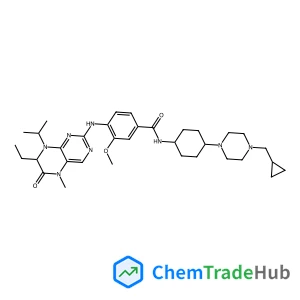 N-{trans-4-[4-(Cyclopropylmethyl)-1-piperazinyl]cyclohexyl}-4-{[(7R)-7-ethyl-8-isopropyl-5-methyl-6-oxo-5,6,7,8-tetrahydro-2-pteridinyl]amino}-3-methoxybenzamide