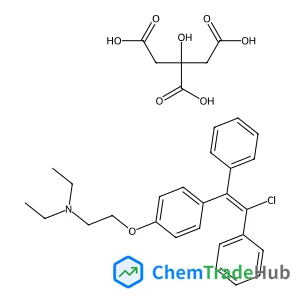 2-{4-[(E)-2-Chloro-1,2-diphenylvinyl]phenoxy}-N,N-diethylethanamine 2-hydroxy-1,2,3-propanetricarboxylate (1:1)