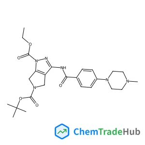 1-Ethyl 5-(2-methyl-2-propanyl) 3-{[4-(4-methyl-1-piperazinyl)benzoyl]amino}-4,6-dihydropyrrolo[3,4-c]pyrazole-1,5-dicarboxylate