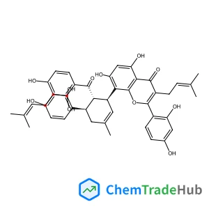 8-[(1S,5R,6S)-6-[2,4-Dihydroxy-3-(3-methyl-2-buten-1-yl)benzoyl]-5-(2,4-dihydroxyphenyl)-3-methyl-2-cyclohexen-1-yl]-2-(2,4-dihydroxyphenyl)-5,7-dihydroxy-3-(3-methyl-2-buten-1-yl)-4H-chromen-4-one