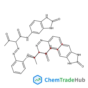 2,2'-{1,2-Ethanediylbis[oxy-2,1-phenylene(E)-2,1-diazenediyl]}bis[3-oxo-N-(2-oxo-2,3-dihydro-1H-benzimidazol-5-yl)butanamide]