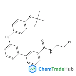 N-(2-Hydroxyethyl)-3-(6-{[4-(trifluoromethoxy)phenyl]amino}-4-pyrimidinyl)benzamide